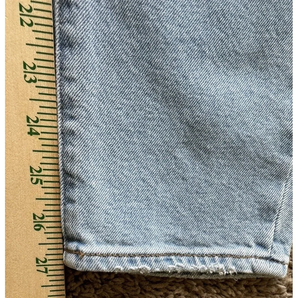 J.Crew 9 Mid-Rise Skinny Jeans Light Wash Distressed Frayed Hem Womens 29